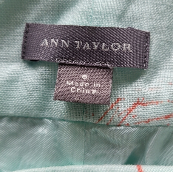 Ann Taylor Linen Fit & Flare Floral Dress Size 8 - Picture 9 of 14